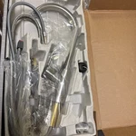 Hansgrohe Talis Steel Optik Single Handle Deck-mount Pull-down Kitchen Faucet. Fixed Price $400.00.