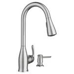 Moen Kelsa Pulldown Kitchen Faucet Spot Resist Stainless 1-HANDLE 180112SRS. Fixed Price $259.95.