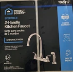 Project Source Everfield Stainless Steel 2-HANDLE High-arc Kitchen Faucet New. Fixed Price $45.00.