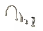 Kingston Brass Chatham Kitchen Faucet With Side Sprayer Brushed Nickel. Fixed Price $112.00.