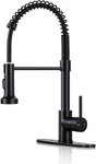 Kitchen Faucet, With Pull Down Sprayer- Matte Black. Fixed Price $55.61.