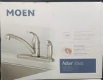 Moen Adler Single-handle Low Arc Kitchen Sink Faucet Chrome Finish New #87605. Fixed Price $99.99.