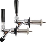 Realplus 2 Pack Draft Beer Faucet With 4.1" Shank, Black Handle Tap Brush. Fixed Price $50.49.