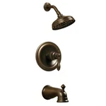 Glacier Bay Tub Shower Faucet 1-HANDLE Lever 1-SPRAY Plug Heritage Bronze. Fixed Price $141.28.