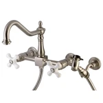 Kingston Brass KS124.PXBS Heritage 1.8 Gpm Widespread Bridge - Nickel. Fixed Price $357.47.