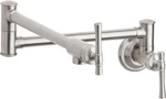 Elkay Explore LKEC2091LS Single Hole Wall Mount Pot Filler Kitchen Faucet, Lustr. Fixed Price $440.07.