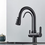 Kitchen Sink Pull Down Sprayer Water Filter Purifier Faucets Matte Black. Fixed Price $42.00.