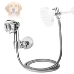Qishiyi Pet Shower Attachment With 8.2FT Hose & Silicone Plated Chrome. Fixed Price $28.88.