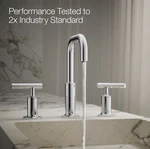 New Kohler Purist K-14406-4-CP 1.2 Gpm Widespread Faucet J1. Fixed Price $415.00.