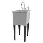 Tehila Space Saver 16 Gallon Grey Utility Sink With Chrome Finish Faucet & Side-. Fixed Price $157.99.