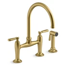 Kohler K-28356-2MB Edalyn By Studio Mcgee Bridge Kitchen Faucet W/ Side Spray. Fixed Price $799.00.