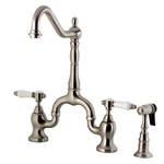 Kingston Brass KS775.BPLBS Bel-air 1.8 Gpm Bridge Kitchen Faucet Nickel. Fixed Price $708.47.