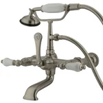 Kingston Brass CC543T Vintage Wall Mounted Tub Filler - Nickel. Fixed Price $721.47.