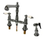 Kingston Brass KS7271ALBS English Country 1.8GPM Kitchen Faucet, Polished Chrome. Fixed Price $338.99.