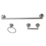 Kingston Brass BAK396148SN Restoration 3-PIECE Towel-bar Bathroom Hardware Set. Fixed Price $65.29.