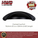 Black Framed Cup Pulls Handles Kitchen Bathroom Cabinet Hardware 3CC Vtg Classic. Fixed Price $85.06.