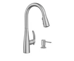 Moen Reyes Spot Resist Stainless 15.67 In. Pull Down Sprayer Kitchen Faucet. Fixed Price $139.99.