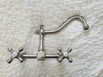 Kingston Brass - KS1248AXBS Heritage Bridge Kitchen Faucet, Brushed Nickel. Fixed Price $69.99.