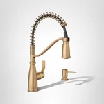Moen Nolia Single Handle Prerinse Spring Pulldown Sprayer Bronzed Gold 878886BZG. Fixed Price $195.99.