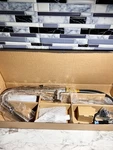 Premier Single Handle Pull Down Kitchen Sink Faucet With Soap Dispenser, New. Fixed Price $95.00.