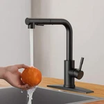 Androme One Handle Pull Out Spray Kitchen Faucet Matte Black WW005B. Fixed Price $35.56.