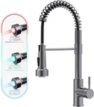Gimili Black Stainless Kitchen Faucet With Pull Down Sprayer. Fixed Price $186.98.
