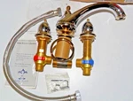 Belle Foret RT01CP/PB 2-HANDLE Deck Mount Roman Tub Faucet In Chrome & Brass. Fixed Price $72.99.