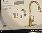 Kohler R32123-2MB Conti 1HANDLE Pull Down Sprayer Kitchen Faucet Modern Brass Ob. Fixed Price $128.00.