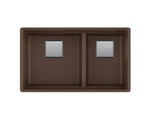 Franke PKG160MOC Peak 32" Granite Undermount Double Basin Kitchen Mocha New. Fixed Price $509.99.