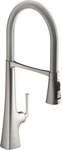 Kohler 22060-VS Graze Commercial, 3 Function Tall Kitchen Sink Faucet Stainless. Fixed Price $148.88.