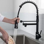 Matte Black Kitchen Faucet Swivel Single Handle Pull Down Sprayer Sink Mixer Tap. Fixed Price $30.99.