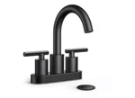 Anza 4 In. Centerset Double Handle Bathroom Faucet Matte Black. Fixed Price $30.00.