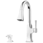 Pfister F-529-7KFC Kroft Kitchen Faucet W/ Soap Dispenser With Chrome Finish. Fixed Price $74.99.