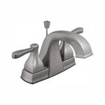 Glacier Bay Milner 4IN Centerset 2-HANDLE High-arc Bathroom Faucet, Nickel. Fixed Price $74.40.