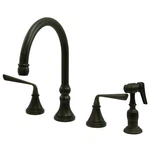 Kingston Brass KS279.ZLBS Silver Sage 1.8 Gpm Widespread Kitchen - Bronze. Fixed Price $354.22.