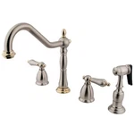 Kingston Brass KB179.ALBS Heritage 1.8 Gpm Widespread Kitchen - Brushed. Fixed Price $334.72.