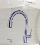 Pfister Accudock 3-FUNCTION Kitchen Faucet W/ Soap Dispenser New #F-529-7RYS. Fixed Price $99.99.