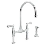Perrin Rowe Georgian Era Bridge U.4719L-APC-2 Kitchen Faucet Polished Chrome New. Fixed Price $1138.10.