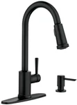 Moen 87090BL Single-handle Pull-down Sprayer Kitchen Faucet Matte Black New. Fixed Price $398.40.