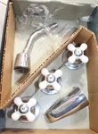 Vintage American Standard Bath/shower 3 Porcelain Cross Handle Tub Faucet Chrome. Fixed Price $299.95.