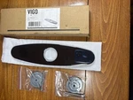 New Vigo VG17001CH Kitchen Sink Faucet Deck Plate Chrome 9 7/8" X 2 3/8". Fixed Price $15.00.