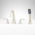 Mirabelle Provincetown Two Handle Roman Tub With Shower Brushed Nickel. Fixed Price $189.99.
