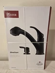 Pfister Shelton Matte Black Finish Pull Out Kitchen Faucet F-WKP-701B. Fixed Price $109.00.