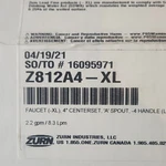 Zurn Aquaspec Z812A4-XL Chrome 4" Centerset Deck Mount Bathroom Faucet, Lever. Fixed Price $125.00.