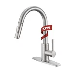 Kpw Kitchen Faucet With Pulldown Sprayer, Brushed Nickel, Higharc Single Hand.... Fixed Price $53.26.