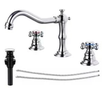 Aklfgn Double Handles 8 In. Widespread Bathroom Faucet 3-HOLE Waterfall Drain. Fixed Price $55.00.