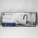Glacier Bay Paulina Pull-down Sprayer Kitchen Faucet & Dispenser Matte Black. Fixed Price $55.99.