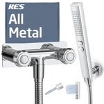 All Metal Rv Faucet With Hose And 2 Function Showerhead, Kes No Chrome. Fixed Price $108.64.