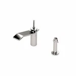 Waterworks Formwork One Hole High Profile Kitchen Faucet W/ Metal Joystick Spray. Fixed Price $950.00.
