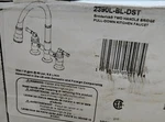 Delta 2390L-BL-DST Broderick Widespread Bridge Pull Down Kitchen Faucet, Black. Fixed Price $740.00.